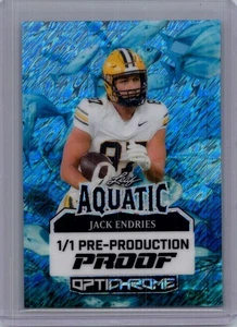 Jack Endries 2025 Leaf Optichrome Football 1/1 Pre Production Proof - Picture 1 of 1