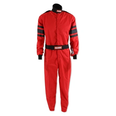 RaceQuip 120013RQP 120 Series 1-Pc Driving Suit SFI 3.2A/5 Red/Black Medium - Image 1 of 4