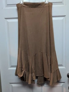 Vintage Gonna capriccio anni 90 taglia L progetto boho, contadina, zingara marrone chiaro  - Foto 1 di 7