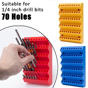 70Hole Drill Bit Storage Case Holder for 1/4 Inch Hex Shank Bit (Organizer Only) - Picture 1 of 17