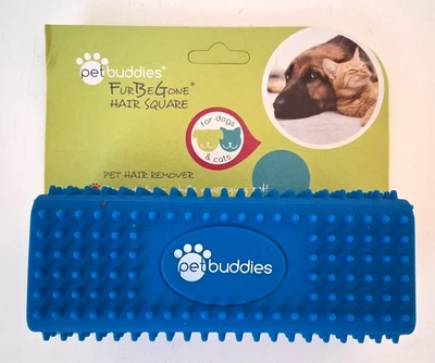 Pet Fur Remover Brush For Cats & Dogs Square Wet & Dry Pets Easy Clean Non Scary - Image 1 of 4