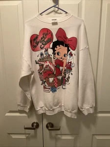 1996 Tultex USA Betty Boop “Of Course I’ve Been A Good Girl Santa” Sweatshirt 2X - Picture 1 of 3