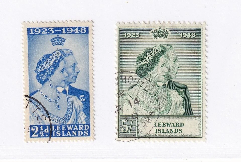 LEEWARD ISLANDS SG # 117-118 VF-LIGERO USADO KGV1 PLATA BODA COMPRAR AHORA BARATO Foto 1 de 1