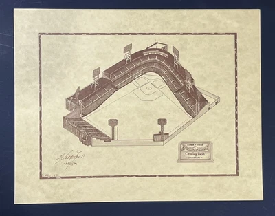 LITOGRAFÍA DE PERGAMINO FIRMADA POR ARTISTA CROSLEY FIELD 11" X 14" L/E #164/500. CALIDAD Foto 1 de 4