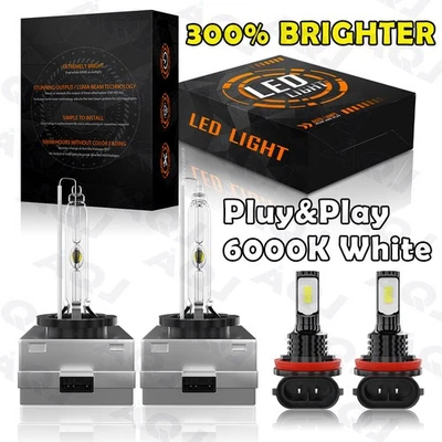 For Lincoln MKT 2010 2011-2019 LED Headlight Hi/Low Beam+LED Fog Light Bulbs Foto 1 de 4