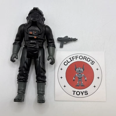 Boneco de ação vintage Star Wars Tie Fighter Pilot 1982 100% completo H.K. Kenner - Imagem 1 de 4