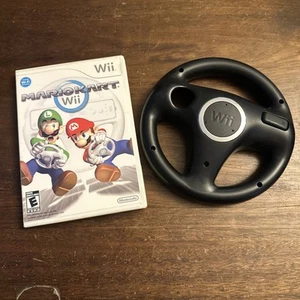 Mario Kart Wii W/ Wheel (Nintendo Wii) Complete CIB - Tested - Authentic - Picture 1 of 7