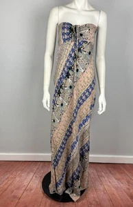 Ishka Size L Long Maxi Dress Shirred Optional Halter Neck Adjustable Women NEW - Bild 1 von 13