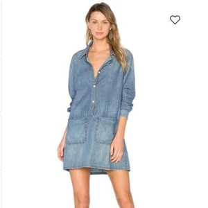 The GREAT. The Scout Denim Blue Mini Dress Size 1 US Sz Small - Picture 1 of 7