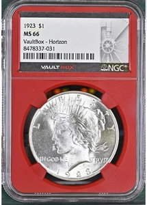 1923 $1 Peace Silver Dollar - NGC MS66 - Vaultbox Redcore - Horizon Series - Picture 1 of 2