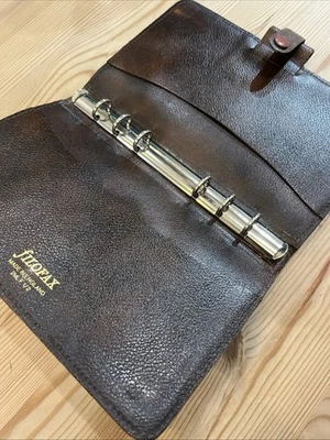 FILOFAX - 2MLF 1/2 SLIMLINE - MAHAGONI MAROKKANISCHES LEDER - SAMMLERSTÜCK - SELTENES MODELL - Bild 1 von 4