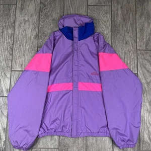 Vintage Windbreaker Jacket Nylon Mesh Lined 80s 90s Colorblock Siaras Sunice S - Picture 1 of 13