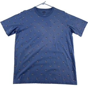 Disney MICKEY MOUSE X UNIQLO T-Shirt - Men’s Large Blue Unisex Japan Minnie UT - Picture 1 of 9