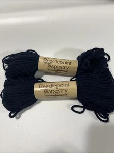 Yarns Brunswick Tapestry Yarn Lot Of 2 Color 1778 Navy Lot 3 071 40yds - Picture 1 of 4