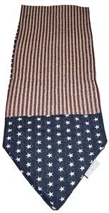 Patriotic Table Runner Flag Red White Blue 13" x 70" Stars and Stripes NEW - Picture 1 of 1