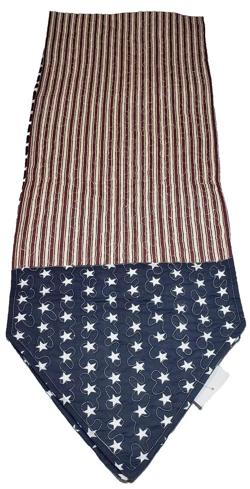 Patriotic Table Runner Flag Red White Blue 13" x 70"  Stars and Stripes NEW - Image 1 of 1