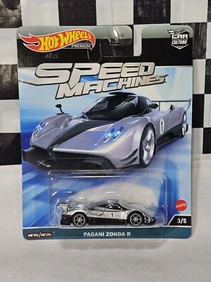 2023 风火轮汽车文化速度机器 Pagani Zonda R 异国情调真实骑手  — 第 1/4 张图片