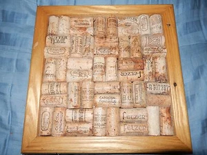 Wine Cork Corkboard Bulletin Board Wall Message Holder Home Decor Kitchen  - Picture 1 of 6