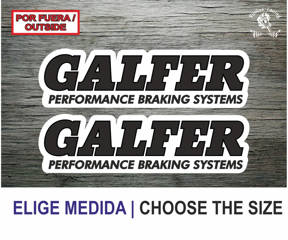 Sticker Vinilo Decal Vinyl Aufkleber Galfer Performance Breaking Systems BLNG