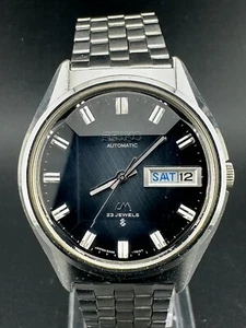 1973 Seiko LordMatic Herren Automatik blaues Zifferblatt Tag Datum Eng/Kanji 36mm 5606-7260 - Bild 1 von 13