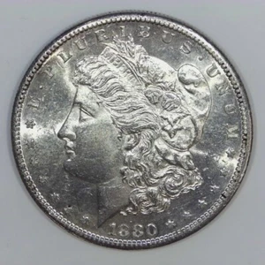 ~PLATA AMERICANA DE COLECCIÓN~ 1880-S Dólar de Plata Morgan 90% Moneda de US $1 BU-CH d519 - Imagen 1 de 2