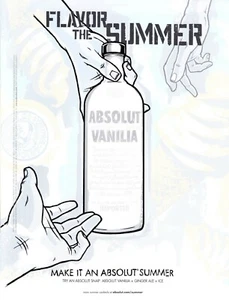 ABSOLUTE SOMMER WODKA ANZEIGE 2004 SEHR SELTEN VERGRIFFEN VANILIA - Bild 1 von 2
