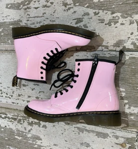 Botas DR. Martens Niño Rosa Patente Interior Cremallera Cordones 1460 G 5 B 6 EU 36 - Imagen 1 de 6