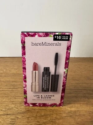bareMinerals Lips & Lashes in Bloom Mini Lipstick & Mascara Duo Memory - Image 1 of 4