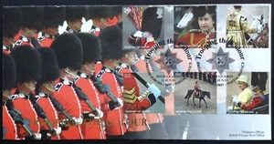 GB British Forces 2005 Trooping the Colour Set on First Day Cover BF 2857 PS SHS - Bild 1 von 2