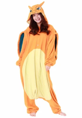 Fantasia de Halloween infantil SAZAC Charizard Pokemon Kigurumi M+ e XL dos EUA - Imagem 1 de 4