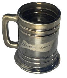 Budweiser Mini Beer Mug Shot Glass 1999 Silver Chrome - Picture 1 of 5
