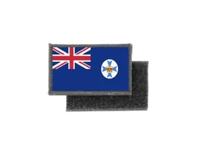 Patch Printed Badge Flag Australia Queensland - Picture 1 of 1