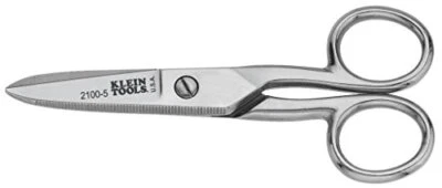 Klein Tools 2100-5 Electrician Scissors for Heavy-Duty Cutting, 5-1/4-Inch - Image 1 of 4