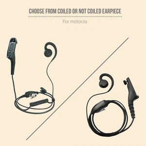 1x Swivel Earpiece PTT Mic for Motorola Two-Way Radios XPR7550 XPR7580e APX6000 - Picture 1 of 16