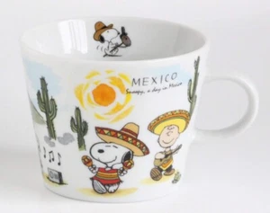 Peanuts Snoopy porcelain world design large mug cup 340ml Mexico - Picture 1 of 4