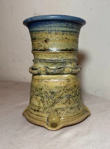 Vintage handmade Wayne Cardinalli studio Brutalist art pottery vase sculpture - Picture 1 of 11