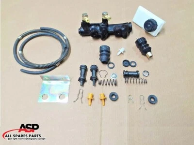 For Willys Jeep CJ Brake Upgrade Master Cylinder Assy 2 Piston +Complete Kit - Image 1 of 4