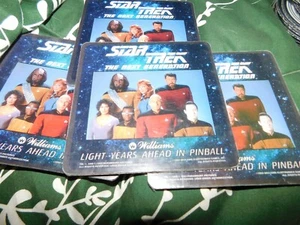 Lot of 4 Star trek next generation  Pinball Promo  Speaker Cutouts NOS/coaster - Picture 1 of 1