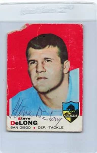 1969 Topps #129 Steve DeLong Chargers Signed Auto *F5289 - Picture 1 of 1