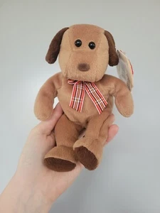 Gorro Quilla Simply Suave Perro Cachorro Marrón Con Arco Tartán Nuevo con Etiquetas Juguete Suave - Imagen 1 de 5