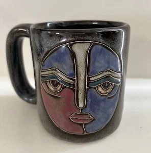 Designs By MARA Mexico Mug Cup Round Face Heavy Stoneware 16oz. Art Pottery - Picture 1 of 8