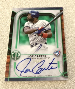 2022 Topps Tribute Green Auto #TA-JC Joe Carter Blue Jays /99 - Picture 1 of 2