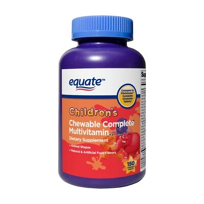 Equate Children's Chewable Complete Multivitamin Tablets, 150 Count..+ - Image 1 of 4