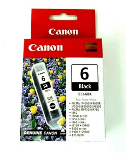 Canon 6 Black Ink Cartridge BCI-6BK New in Box - Picture 1 of 4