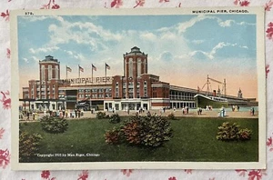 Vintage 1915 UNUSED Postcard Municipal Pier, Chicago, Illinois - Picture 1 of 4