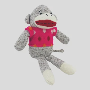 Suéter Interamericano Calcetín Mono 10" Peluche Rosa Juguete - Imagen 1 de 8