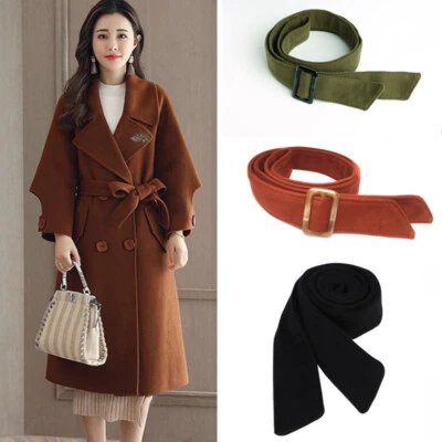 170/200cm Unisex Faux Wool Coat Belt Trench Sash Tie Strap For Overcoat Jacket - Image 1 of 4