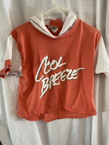 Vintage 90’s Retro Cool Breeze Hooded Girl’s Shirt Size: Small Made In USA - Picture 1 of 8