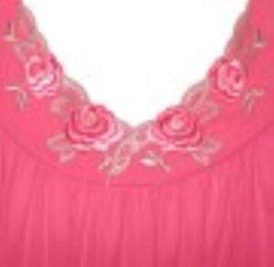 Shadowline Long Sleeve Nightgown Size 3X Rosy Pink Style 38280 38" long