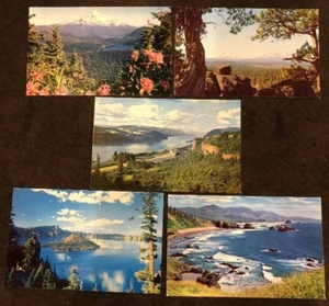 Lot Of 5 Flying A Service Station 1959 Advertising Oregon Centennial Postcards - Picture 1 of 2
